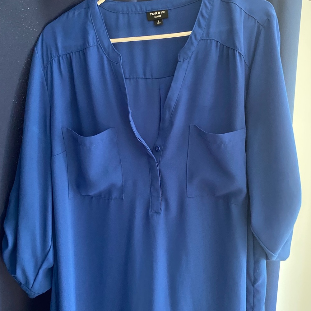 Torrid Royal Blue Blouse